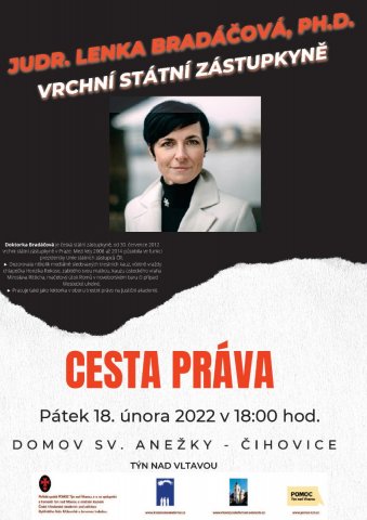 Beseda s vrchní státní zástupkyní Lenkou Bradáčovou na téma „Cesta práva“