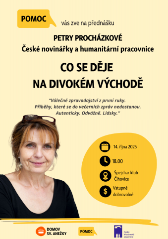 Přednáška – Petra Procházková (14. 10.)