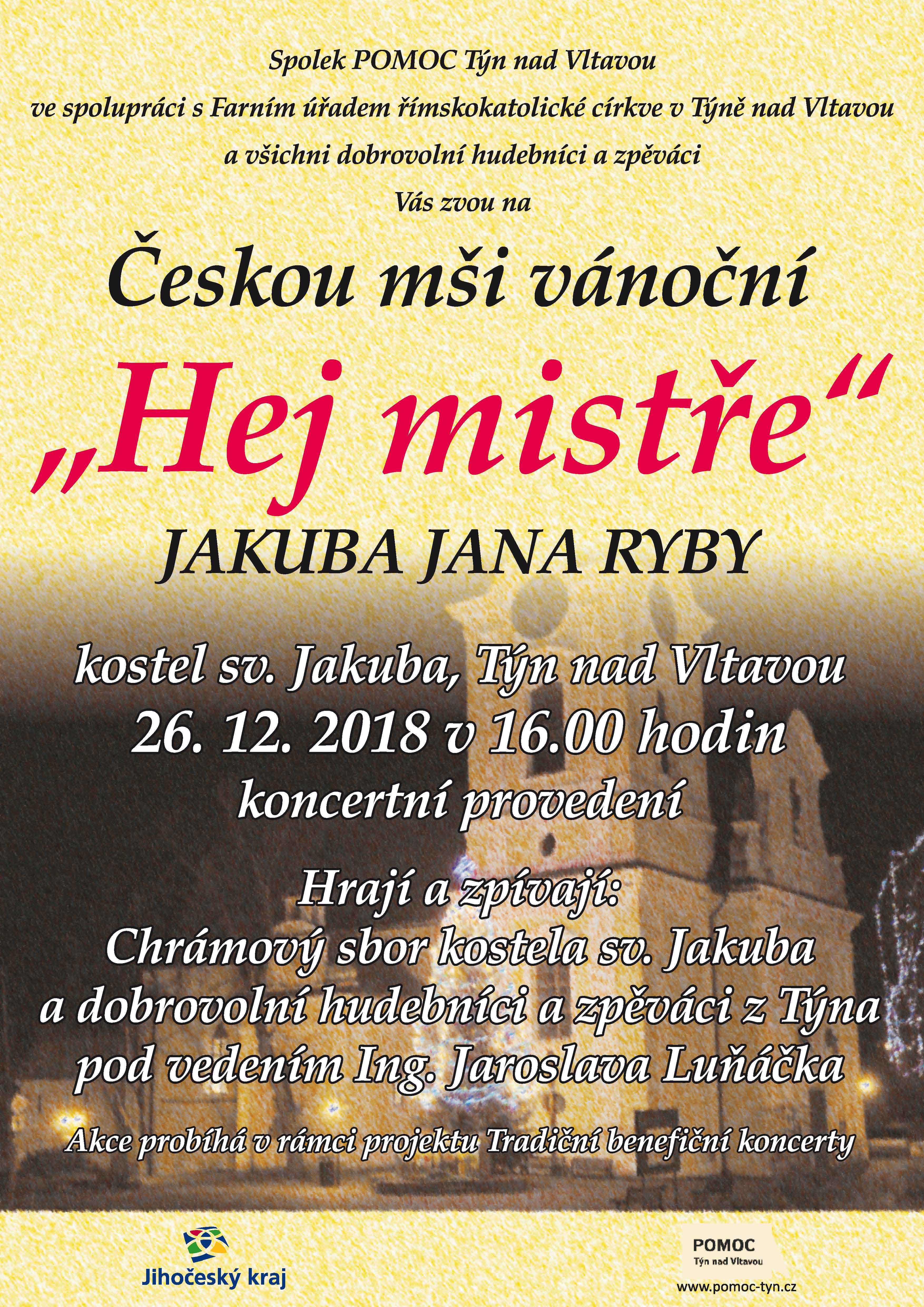 Česká mše vánoční  "Hej mistře" Jakuba Jana Ryby